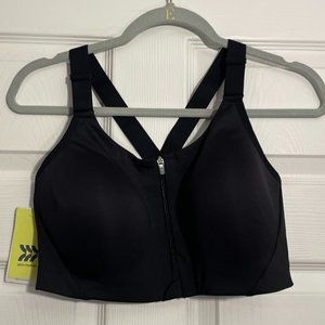 All in Motion Women's High Support Sculpt Zip Front Sports Exercise Bra 38D